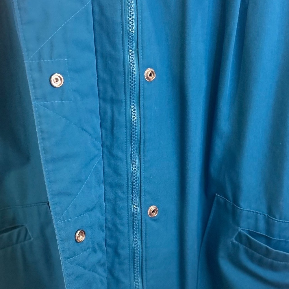 Vintage Towne by London Fog Teal Blue Zip Front Quilted Lined Jacket Mens Medium - Picture 3 of 8